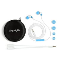 LilGadgets BestBuds Volume Limited, Wired in-Ear Earbuds Includes Microphone, Travel Case School Blue