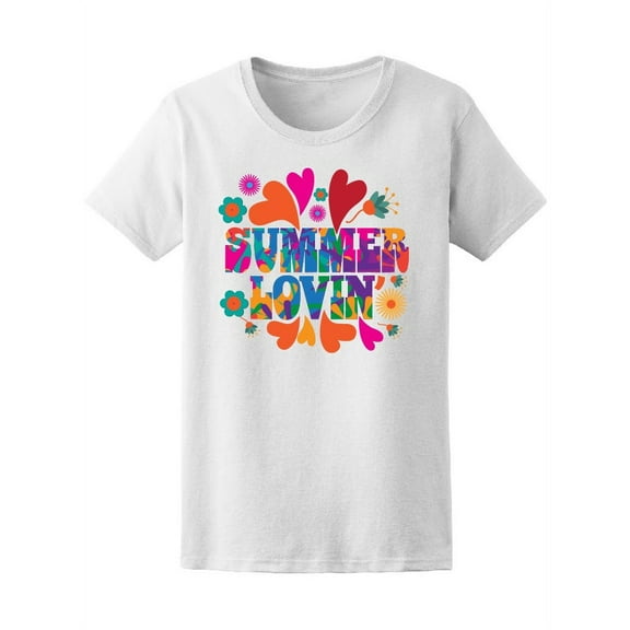 Summer Lovin' Colorful Hippie T-Shirt Women -Image by Shutterstock, Female Small