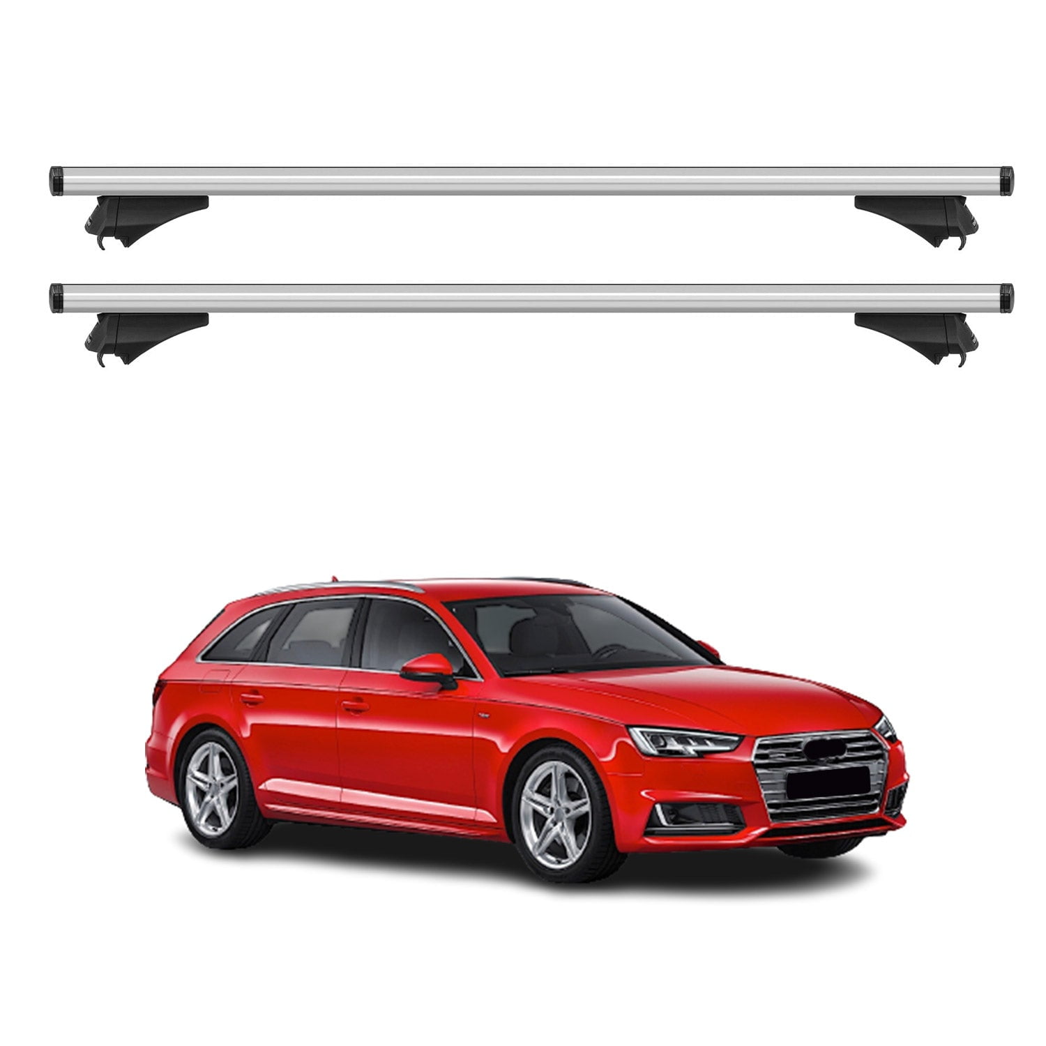 forsvar Individualitet kan ikke se Omac Shop Usa - Auto Accessories Roof Rack For Audi A4 Avant 2015-2022  Cross Bars Carrier Aluminum Silver 2 Pcs - Walmart.com