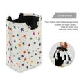 thumbnail image 3 of Yayeee Freestanding Laundry Hamper with Handle Collapsible Large Storage Basket for Clothes, Beige Stars, 3 of 7