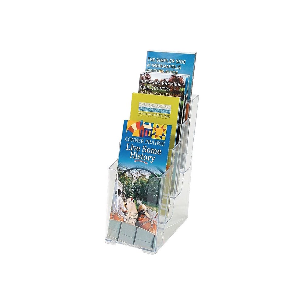 Staples Literature Holder 4.25" Clear Plastic (16653CC) 665661