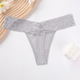 thumbnail image 6 of Blmnix Panties for Women Lace Thong Underwear Gray Breathable Soft Panties, 6 of 8