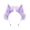 Purple, variant on batmeuy Hair Hoop Plush Cat Ear Decor Elastic Headgear Handmade Faux Animal Ears Metal Frame Bendable Headband Halloween Photography Accessories
