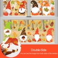 thumbnail image 4 of Fall Thanksgiving Window Clings - 4 Sheets Autumn Gnome Elf Scandinavian Autumn Window Decals Decorations - Thanksgiving Decorations for Home, Fall Decorations, 4 of 8