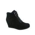 thumbnail image 1 of Kaipo-88 Women's High Top Round Toe Lace Up Hidden Wedge Sneaker Shoes, 1 of 2