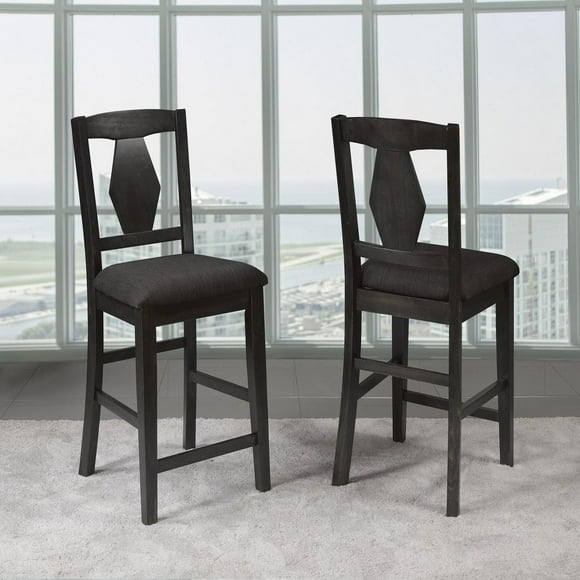 Grace Pub Dining Chairs in Dark Grey(Set of 2)