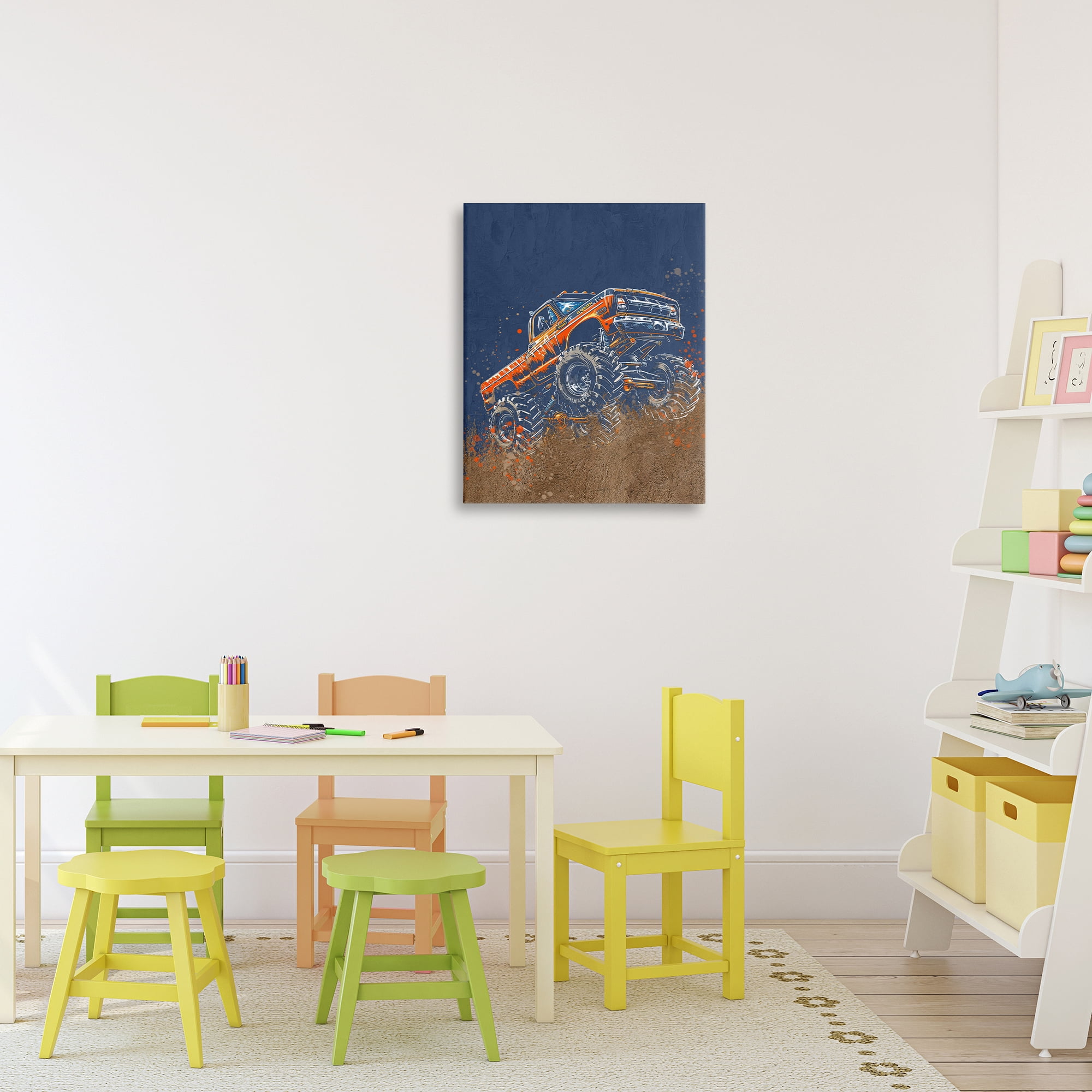 My Jam Monster Truck Canvas Wall Art, design by Kim Allen
