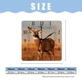 thumbnail image 2 of 16 Inch Wall Clock Battery Operated Square Clock Decorative for Office, Kitchen, Outdoor, Living Room，A Beautiful Deer Lovely Art, 2 of 4
