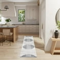 thumbnail image 3 of Nourison Astra Machine Washable Geometric Ivory Blue 2'2" x 12' Area Rug (2x12), 3 of 9