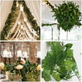 thumbnail image 2 of Artificial Ivy Garland False Leaf Plant Vine, Wedding Party Garden Kitchen Outdoor Green Wall Decoration Green, 2 of 6