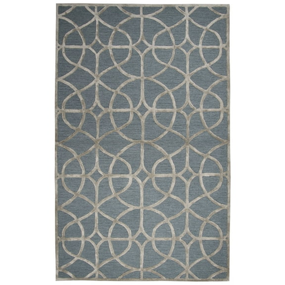 Rizzy Rugs Monroe Area Rug ME319A Ivory Rings Diamonds 8' x 10' Rectangle