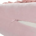 thumbnail image 5 of JWH 3D Handmade Square Decorative Soft Smooth Velvet Accent Pillow Case 18x18inch Light Pink, 5 of 7