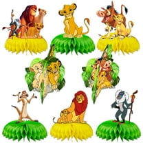 8 PCS Lion-king Honeycomb Centerpieces Cartoon Birthday Party Supplies Table Decorations for Kids Party Decorations