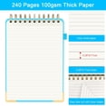 thumbnail image 4 of xianlin-Top Spiral Notebook, A5 Hardcover Top Bound Steno Pads, 240 Pages 100gsm College Ruled Left Handed Notebook Journal for Work, School, Meeting Writing - Blue, 5.9" x 8.5", 4 of 4