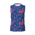 thumbnail image 6 of Lsque Chicken and Rooster Print Men's Cotton Blend Sleeveless Muscle Shirts (S-3XL)- Moisture Wicking, Odor Protection, UPF 30+,XX-Large, 6 of 8