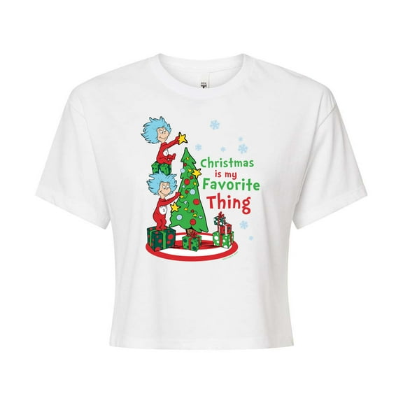 Cat in the Hat - Christmas Is A Family Thing - Cropped Tee