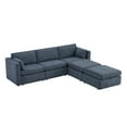thumbnail image 2 of CHITA Oversized Modular Sectional Sofa Set with Storage Ottoman,Extra Large L/U Shaped Sofa Couch with Reversible Chaise,5 Seat Modern Modular Sofa for Living Room,Blue,112 inch Width, 2 of 9