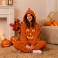 thumbnail image 4 of Red Adult Onesie Polyester Oversized Pumpkin Suit Pajama, Halloween Jumpsuit For Adults Women Indoor Masquerade Theater Party Home Dress Up XL, 4 of 7