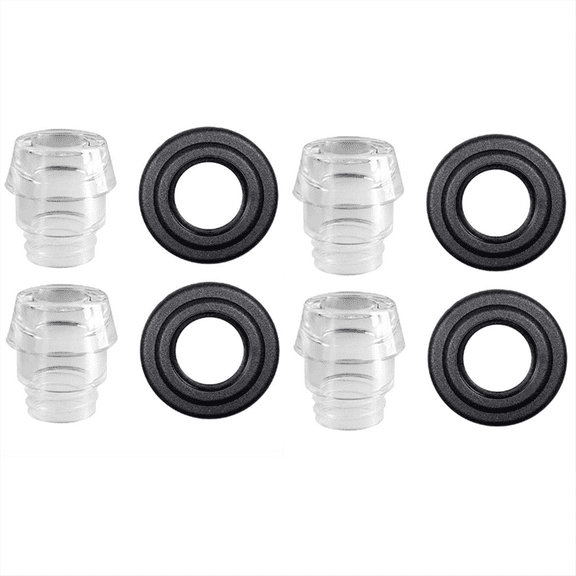 4 Sets Percolator Parts Top and Washer Ring for FarberwareYosemite Coffee Percolators Replacement Coffee Pot Filters,4 * Knob 4 * Washer ring,Transparent