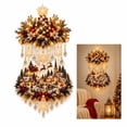 thumbnail image 5 of Light-Up Christmas Scene Wall Decor, Illuminated Christmas Tree & Village Wall Hanging, Cascading Warm Lights, Indoor Holiday Decor, 5 of 7
