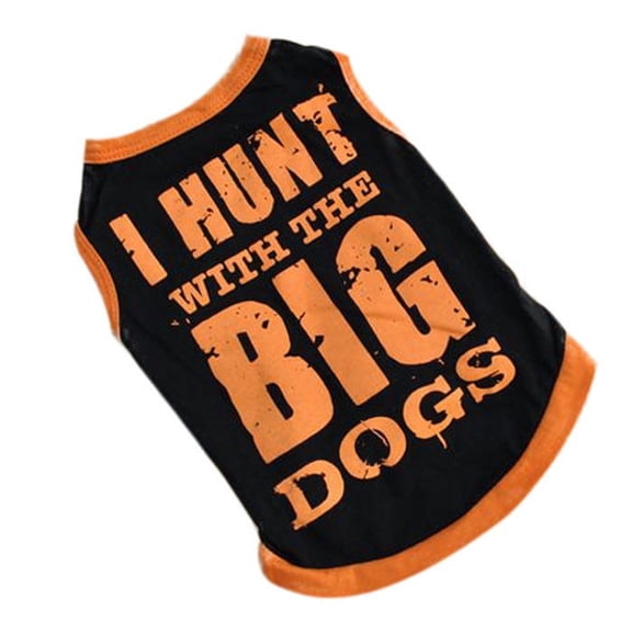 Kingtowag Breathable Patterned Dog Vest, Summer T-Shirt Style Mesh Top for Small Dogs, Cotton Blend Casual Pet Clothing, Big Graphic Print, Cool & Airy Apparel for Hot Days, Sizes XS-L Available