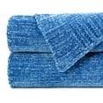 thumbnail image 3 of Chanasya Chenille Chateau Luxurious Knit Throw Blanket with Woven Boarder - Super Soft and Classy Subtle Shimmer for Home Decor, Sofa, Chair, Living Room, and Bedroom (50x65 Inches) Blue, 3 of 3