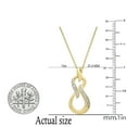 thumbnail image 2 of Dazzlingrock Collection Round White Diamond Swirl Infinity Pendant for Women with 18 Inch Gold Chain (0.10 ctw, Color I-J, Clarity I2-I3) in 10K Yellow Gold, 2 of 3