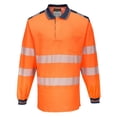 thumbnail image 3 of Portwest T184 PW3 Hi-Vis Long Sleeve Polo Safety Shirt Yellow/Black, Medium, 3 of 4