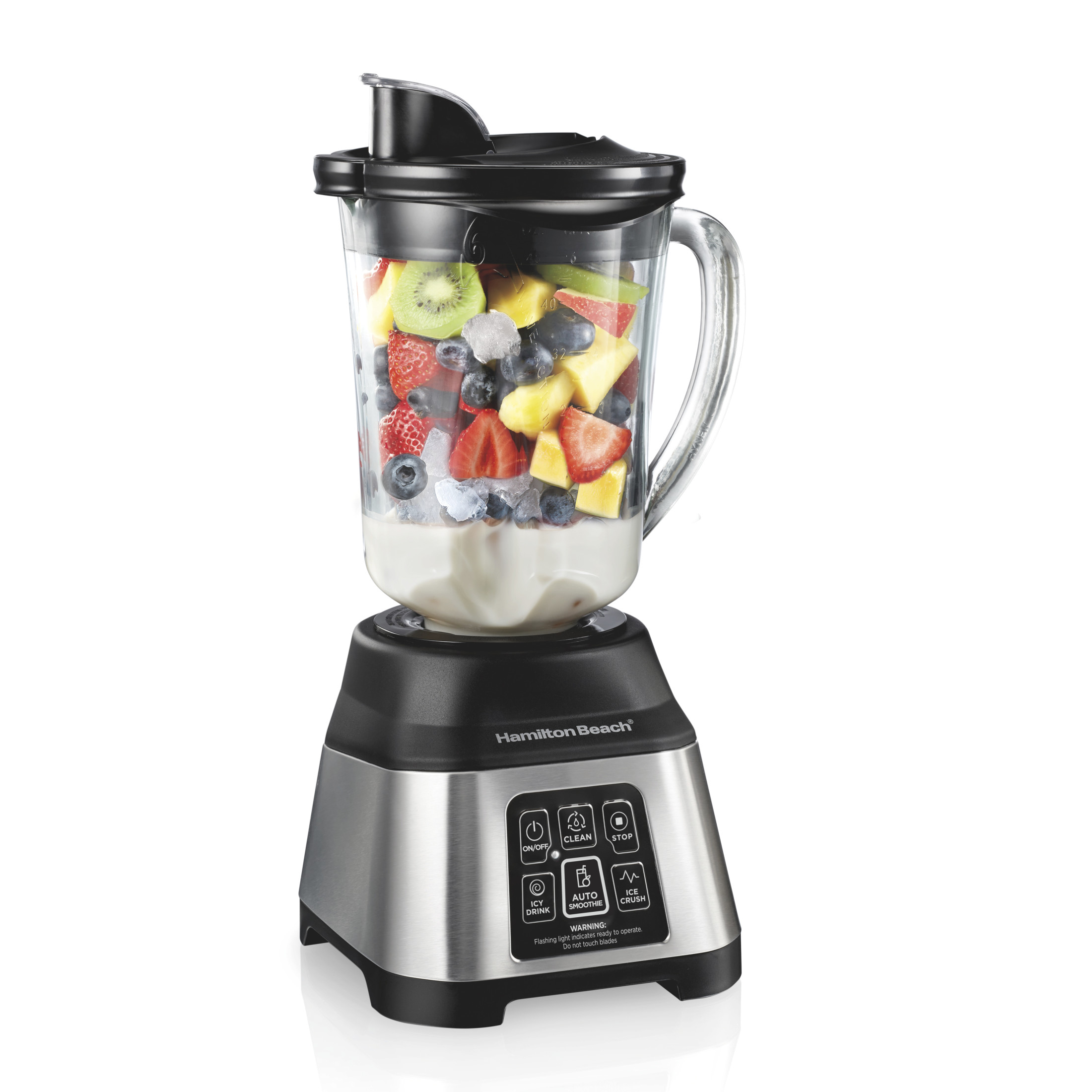 Hamilton Beach Smoothie Smart Electronic Blender, 48 oz. Glass Jar, Auto Smoothie Program, 56202
