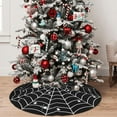 thumbnail image 2 of Halloween Spider Web Black Funny Star 36 Inch Christmas Tree Skirt Carpet Mat Funny Party Soft Cover Mat Decor Supplies for Xmas Halloween Decorations Occasion Farmhouse, 2 of 6