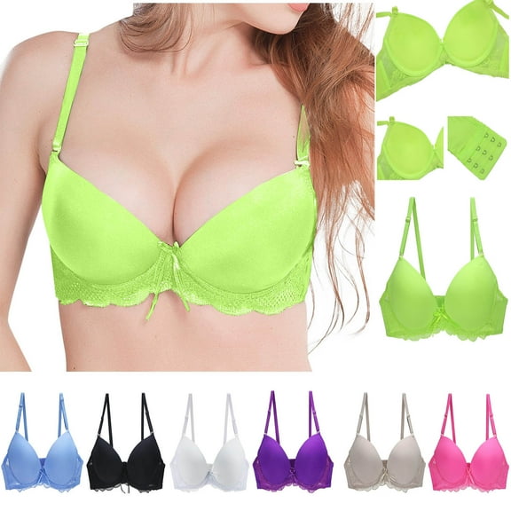 Antinious Womens Wireless Bras,Summer Plus Size Bra for Women,Womens Seamless Push Up Lace Sports Bra Comfortable Breathable Base Tops Underwear