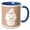Blue/White, variant on 3drose, Happy Cupcake with Polka Dots - Cute and Adorable - Kawaii, 11oz Two-tone Green Mug
