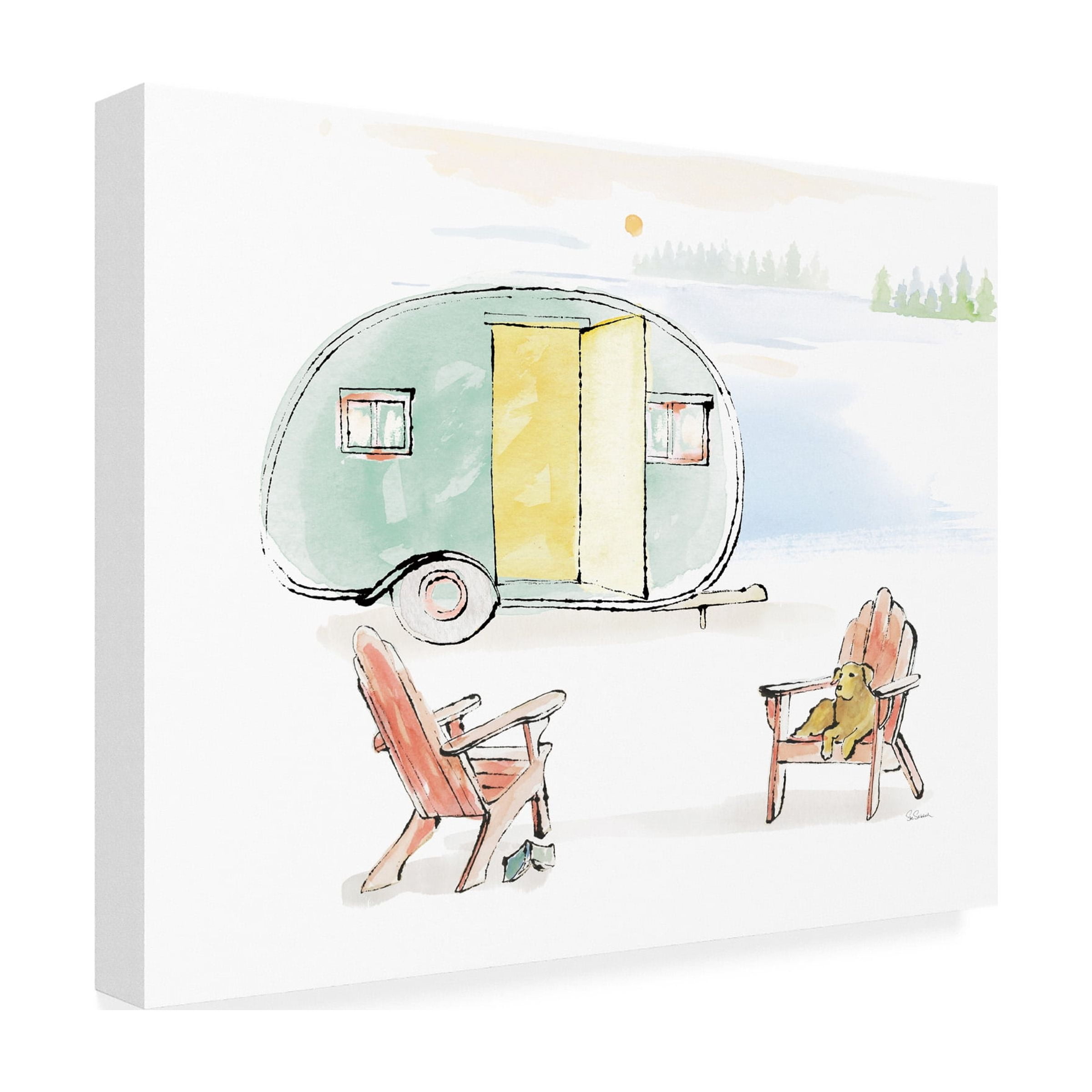 Trademark Fine Art 'Lakeside Days V' Canvas Art by Sue Schlabach