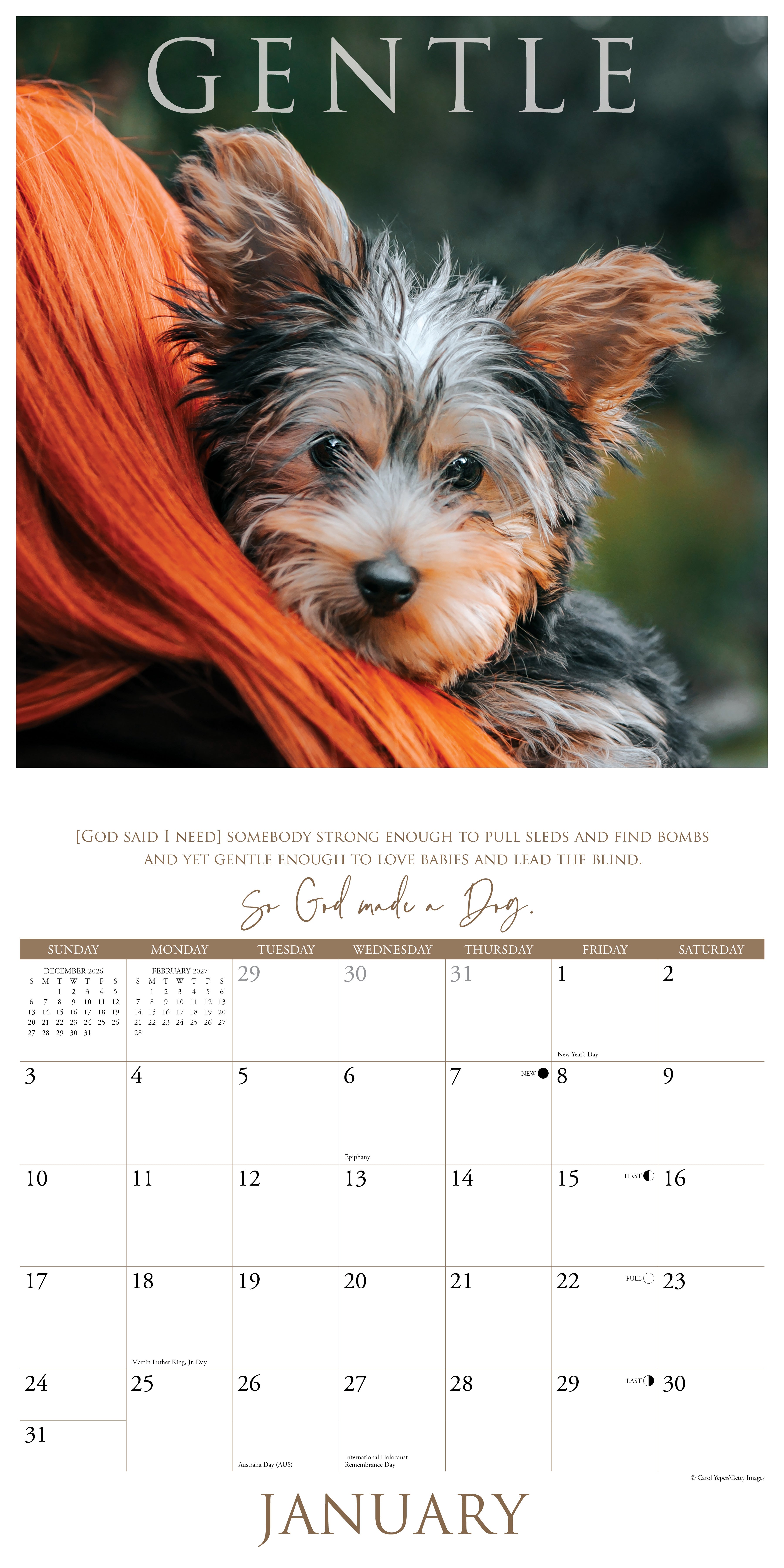Willow Creek Press, So God Made a Dog 2027 Wall Calendar