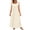 Beige, variant on Ruimatai Women's Crew Neck Ruffle Cap Sleeve Front Pleat Loose Flowy Maxi Casual Dresses for Women Spring Summer Daily Vacation All-Day Breezy Soft Relaxed Style Wear