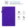 thumbnail image 4 of Tarise Galaxy Tab A8 10.5 inch Case, Embossed PU Leather Shockproof Folio Stand Shell Pen Holder Slim Cover Case for Samsung Galaxy Tab A8 10.5" Tablet 2022 Model SM-X200 X205 X207, Purple, 4 of 6