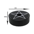 thumbnail image 3 of Set Of 4 Occult Wicca Witchcraft Pentagram Star Circle Spell Candle Holders, 3 of 10