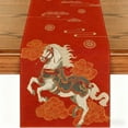 thumbnail image 5 of Summercome Chinese New Year Table Runner 2026 - 13x72 Inch Lunar New Year of The Horse Decorations Spring Festival Kitchen Dining Table Decor for Holiday Party, Indoor Outdoor Home Decorations, 5 of 7