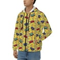 thumbnail image 3 of Kdxio 90s Audio Tape Print Men Hoodies Casual Hoodies for Men with Zip Pockets Full Zip Long Sleeve Sweatshirt Sports Hooded Jacket-Small, 3 of 5