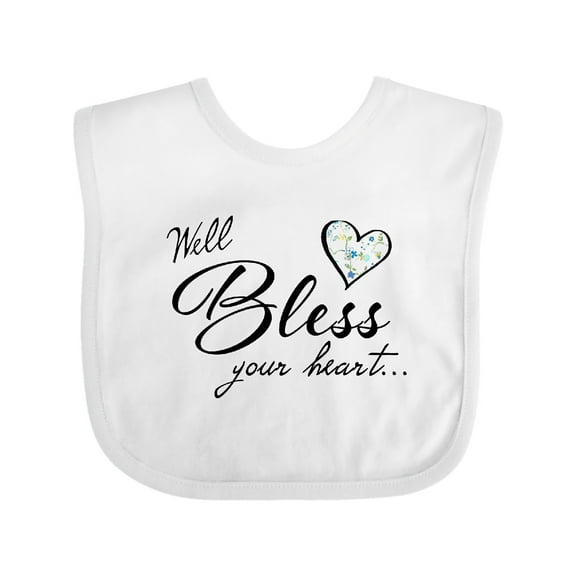 Inktastic Well Bless Your Heart with Calico Print Boys or Girls Baby Bib