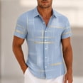 thumbnail image 2 of CONZONE Mens Casual Shirts Short Sleeve Buttons Down Shirts for Men Lapel Graphic Summer Tee Tops, 2 of 4