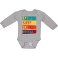 thumbnail image 3 of Inktastic Skiing Eat Sleep Ski Repeat Boys or Girls Long Sleeve Baby Bodysuit, 3 of 5