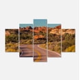 thumbnail image 2 of Road in Rocky American Prairie - Landscape Canvas Art Print, 2 of 3