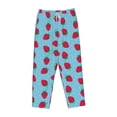 thumbnail image 4 of Xecao Strawberries Women's Straight Lounge Pajama Pants: The Epitome of Relaxed Sleepwear, 4 of 9