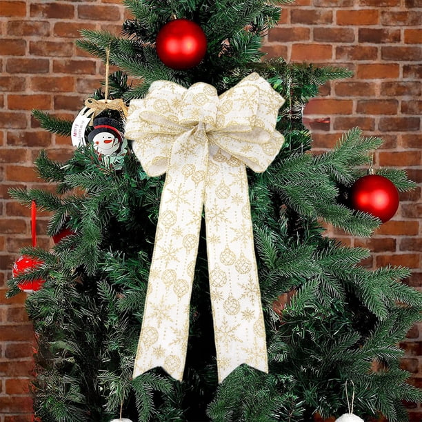 Lazo Decorativo Navideño | Tela Multicolor | Duradero, Resistente a La Decoloración, Forma 3D | Fácil de Colgar con Cuerda Oculta | Tamaños Desde Mini Hasta Regular | Perfecto para Árbol, Papel de Re