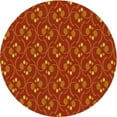 thumbnail image 1 of Ahgly Company Indoor Round Patterned Orange Red Orange Area Rugs, 4' Round, 1 of 6