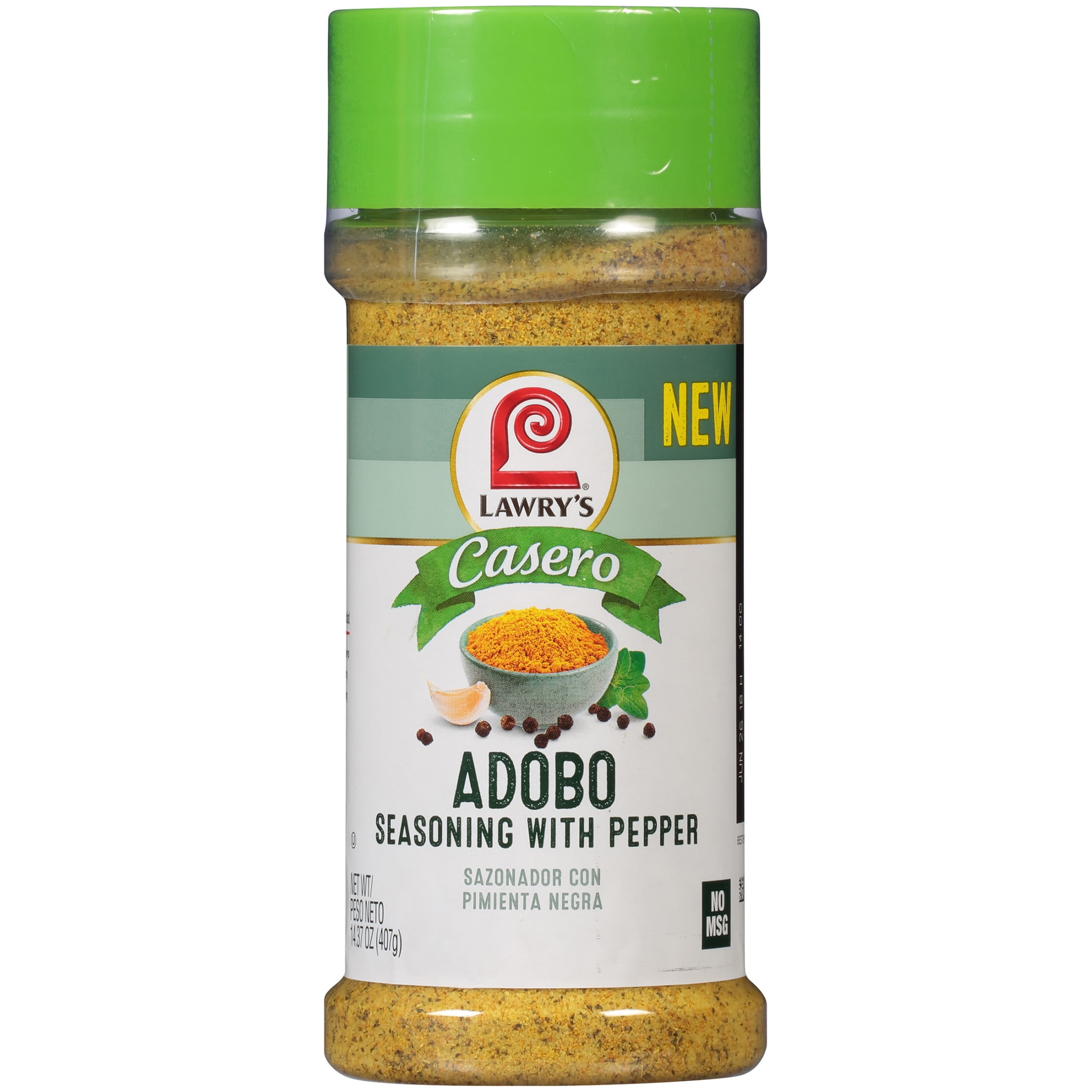 Lawry's Casero Kosher Adobo with Pepper, 14.37 oz Bottle