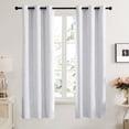 thumbnail image 4 of Deconovo Silver Wave Foil Printed Blackout Curtains for Bderoom, Set of 2, Grayish White, 42x72 inch, 4 of 8