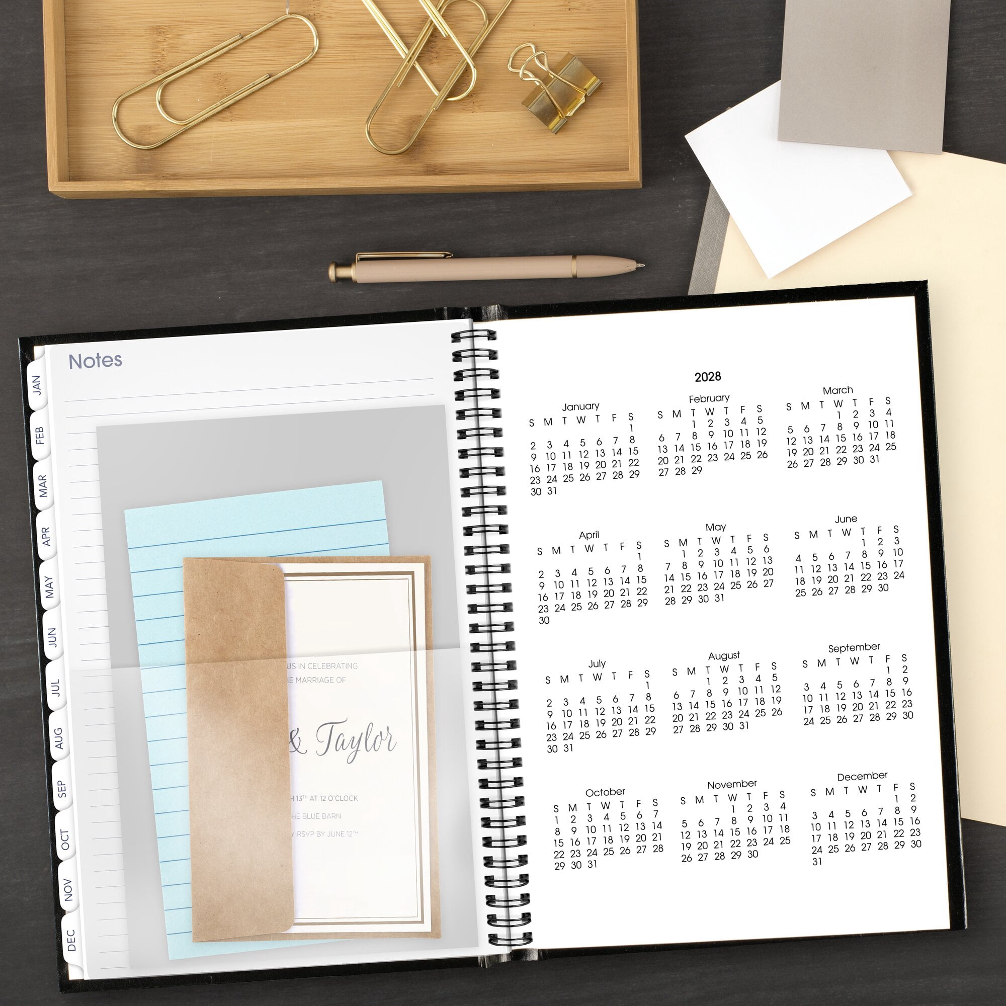 AT-A-GLANCE DayMinder 2027 Monthly Planner Hardcover Black Large 8 x 11 34 -