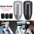 thumbnail image 4 of VALINK Universal Carbon Fiber Manual Transmission Stick Gear Shift Knob with 3 Adaptors, 4 of 8